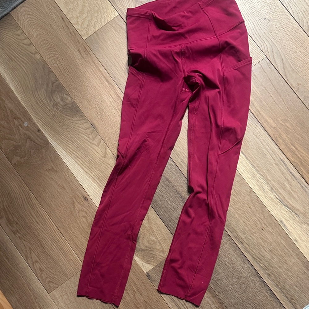 lululemon athletica Deep Berry Red High-Rise Leggings